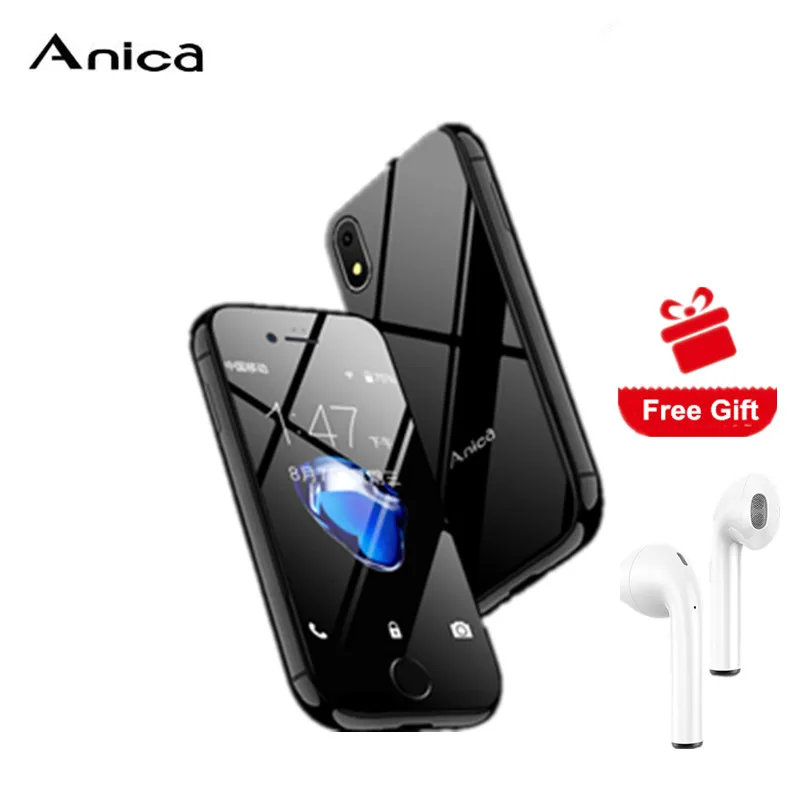 Anica I8 смартфон MTK6580M четырехъядерный 2 Гб ОЗУ 16 ПЗУ 3G 54 дюйма GPS WIF Android 6 0 супер мини