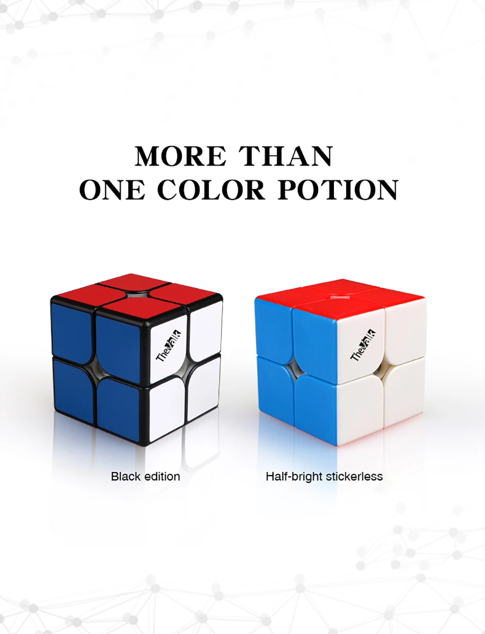 QiYi Valk2 м Скорость Cube 2x2 Stickerless/черный Valk 2 M Magic Cube 2x2x2 игрушка-головоломка