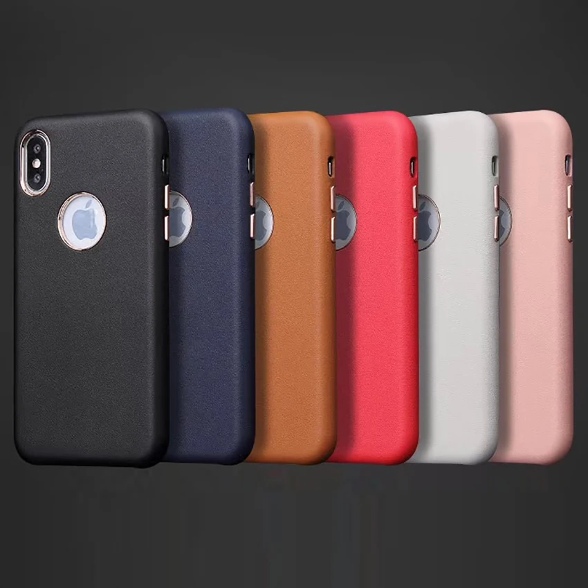 Luxury Business Leather Phone Cases For iPhone 6 6s 7 8 Plus X XS XR MAX Have LOGO Hole Back Half-wrapped Retro Cover Case Coque |