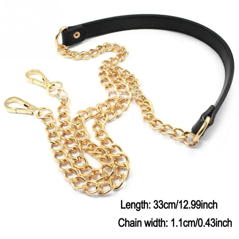 Bag Chain Replacement Metal+PU Leather Strap for DIY Handbag Shoulder 120cm | Багаж и сумки