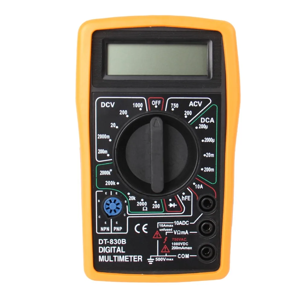 CARBOLE DT 830B ЖК дисплей цифровой мультиметр AC/DC 750/1000 в Вольтметр Амперметр Ом метр