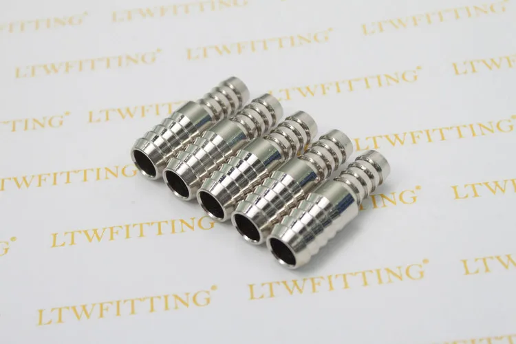 LTWFITTING латунный шлангный редукционный никелевый Сплайсер 3/8 &quotID Hose x1/2&quot ID Fitting Air