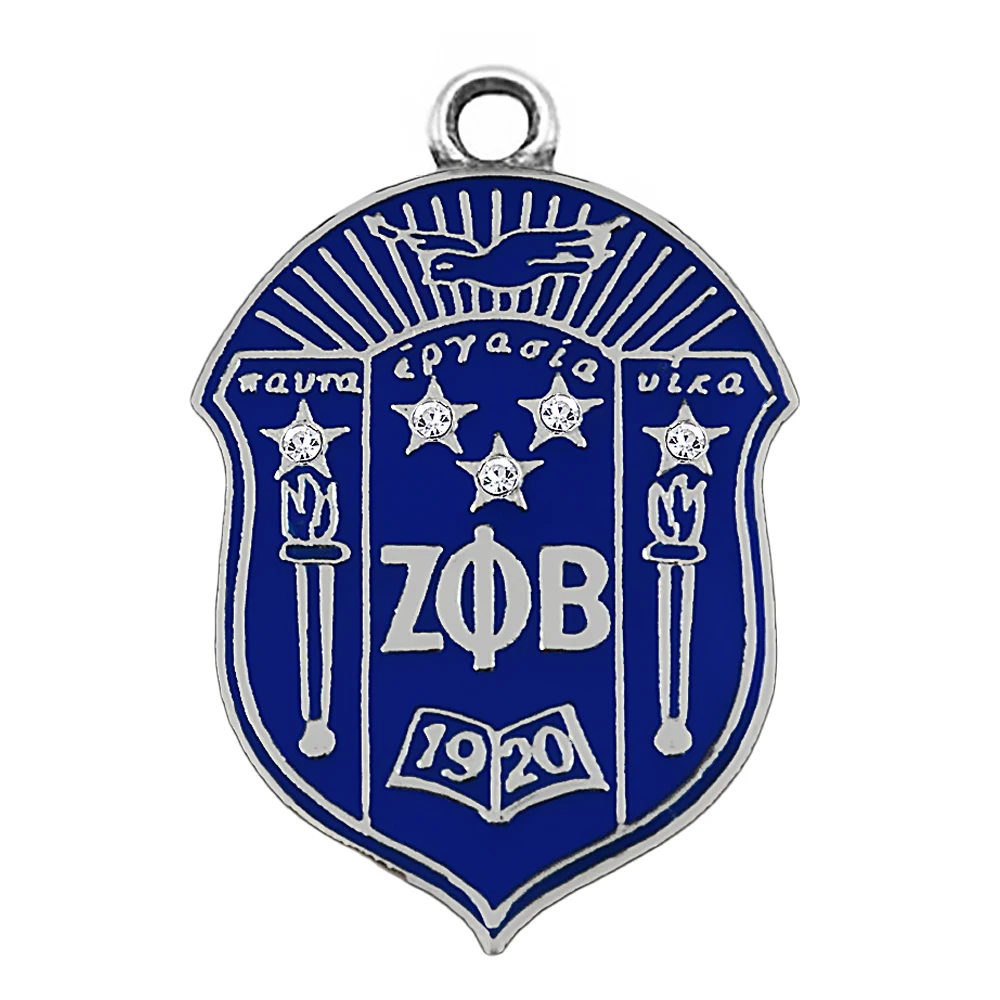Модная эмалированная металлическая греческая буква общества ZETA PHI BETA sorority значок