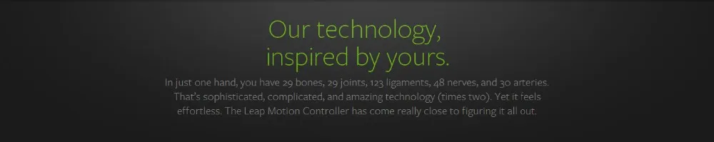Соматосенсорный 3D контроллер Leap Motion для ПК или MAC