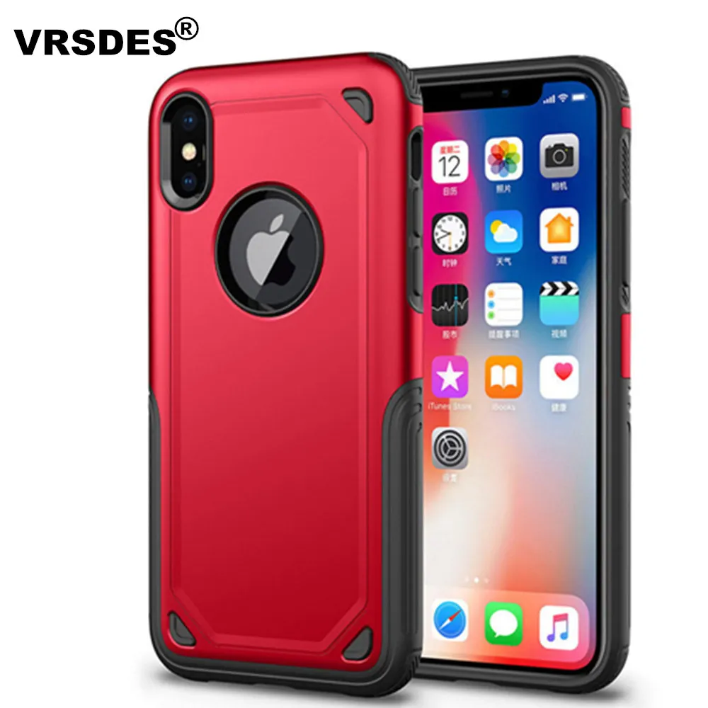 VRSDES чехол для iPhone X XS XR 7 8Plus военный противоударный бронированный телефона 6 6S Plus 5