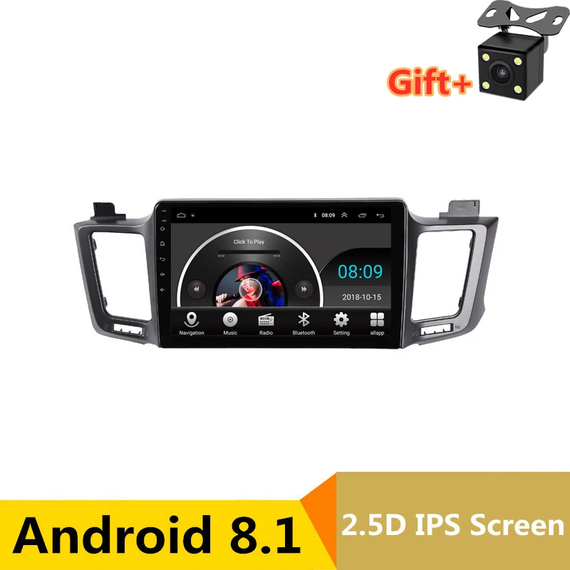 10 1 &quot2.5D IPS Android 8 автомобильный DVD мультимедийный плеер GPS для Toyota RAV4 RAV 4 2013 2014 2015