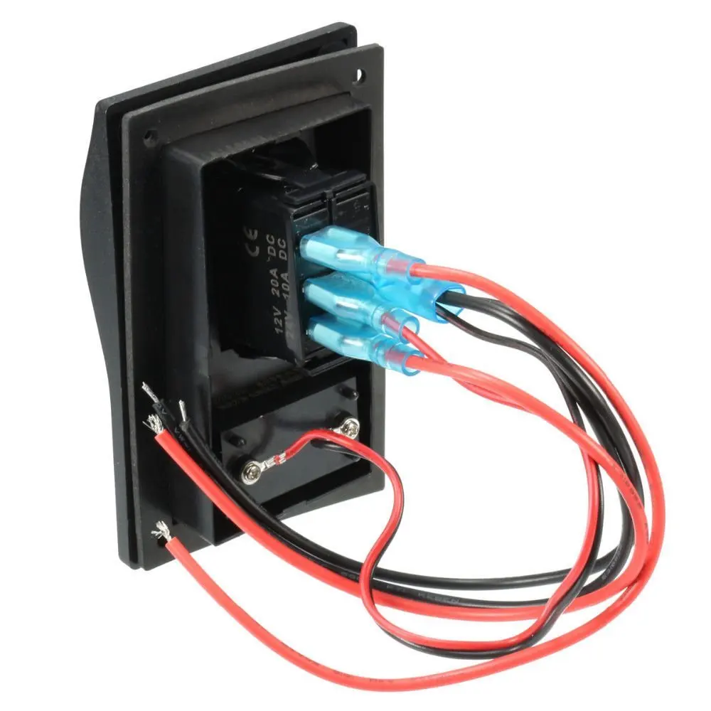 MYLB-12-24V светодиодный двойной батареи тестовая панель Кулисный Переключатель автомобиля грузовик морской лодки вольтметр 4P ВКЛ-ВЫКЛ-вкл