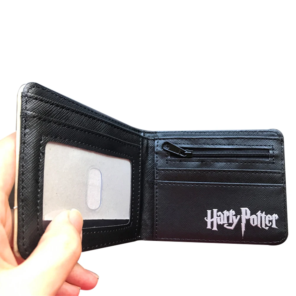 Harri Potter short wallet girl fan double folded pu coin clutch for credit cards | Багаж и сумки