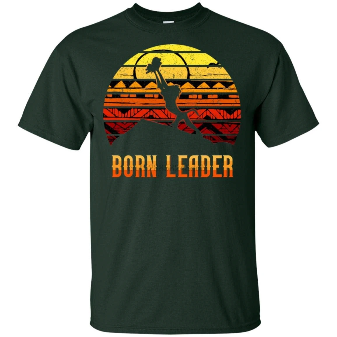 Винтажная футболка в стиле ретро Born Leader Lion and Rafiki|Мужские футболки| |