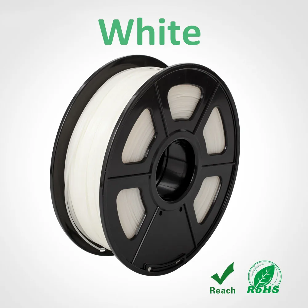 PETG-WHITE Нить для 3d принтера PETG, 1,75 мм, 1 кг/фунтов, катушка черного цвета, быстрая, полноцветная Новинка, материал для принтера PETG, для самостоятельной Печати подарков - Цвет: PETG-WHITE