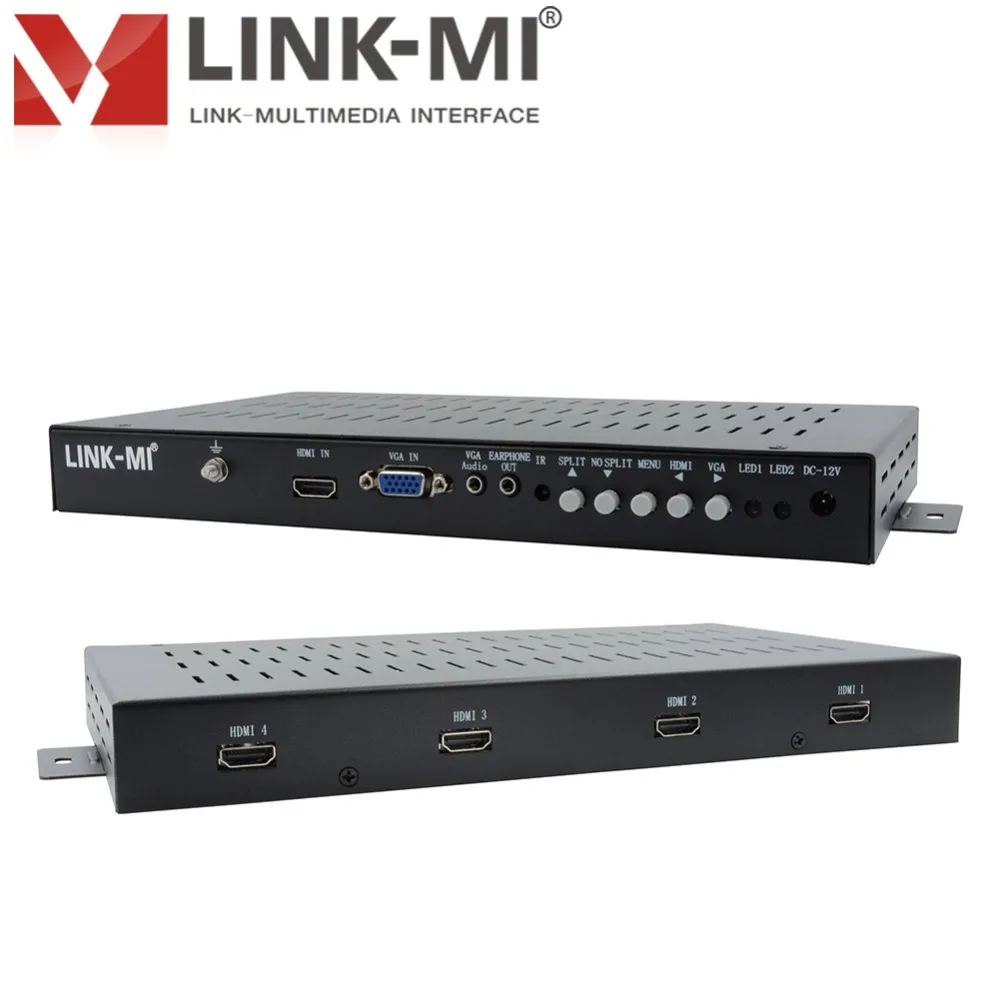 LINK MI 4K 2x2 настенный видеоконтроллер входы HDMI/VGA монитор для видеостен не требует