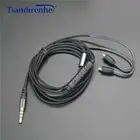 Обновленный кабель MMCX с микрофоном для Shure SE215, SE535, SE846, SE425, проводная гарнитура для наушников, провод для iPhone, Android, IOS