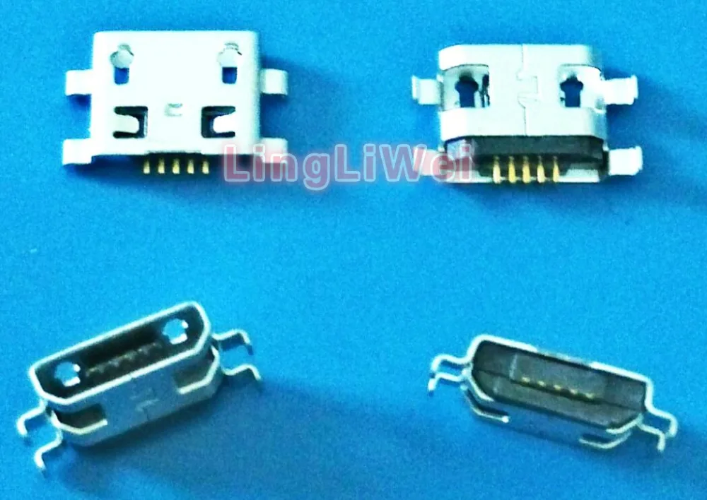 100 шт. разъем Micro USB Type B 5Pin хвостовая плата 0 8 мм коннекторы для припоя зарядки