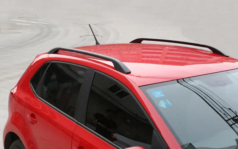 Для Volkswagen polo 2009 2016 A пара алюминиевых направляющих для крепления на крышу из