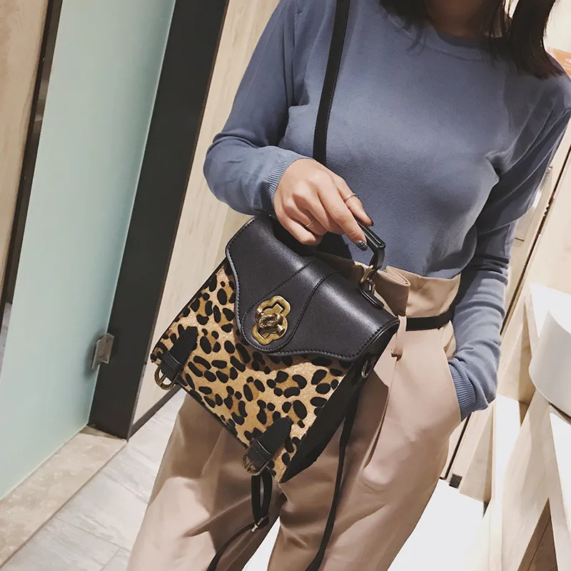 Fashion Academy Leopard Lady Bag 2019 New Trend Casual Tote Classic Student Backpack | Багаж и сумки
