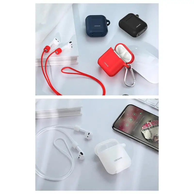 Силиконовый чехол для наушников USAMS AirPods мини-крючок беспроводная гарнитура с