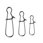 50 шт.лот, высококачественный замок с крючком из нержавеющей стали, сплошные кольца, предохранительные защелки, соединитель для рыболовных крючков 0 #2 #4 #6 #8 #