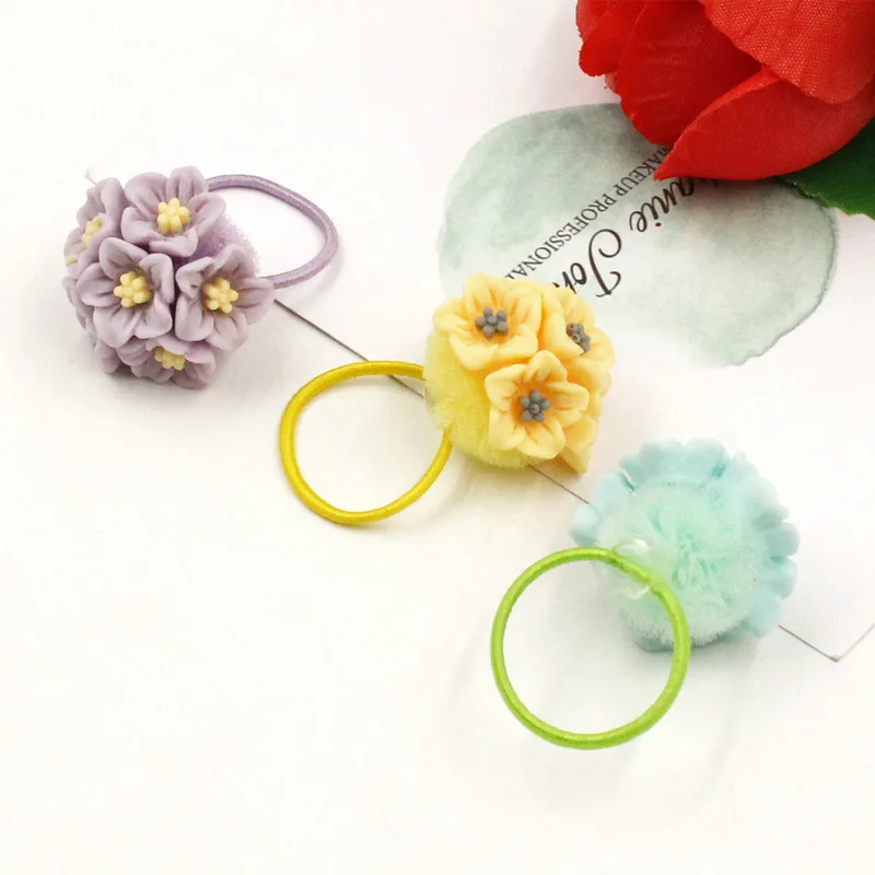1 шт. Модные Акриловые цветы Детские веревки для волос эластичные резинки девочек