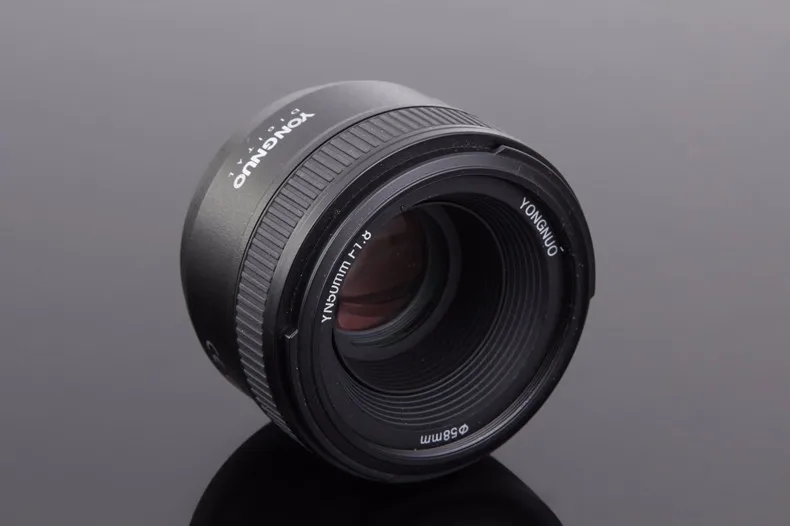 Светодиодная лампа для видеосъемки YONGNUO YN50mm F1.8 Камера объектив для Nikon F Автофокус большая апертура линзы для DSLR Камера D800 D300 D700 D3200 D3300