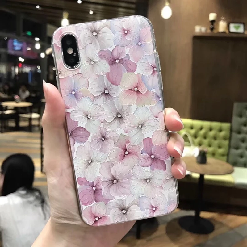 Цветной ромбовидный геометрический чехол для телефона iphone X XS XR MAX 6S 6 7 8 Plus милые