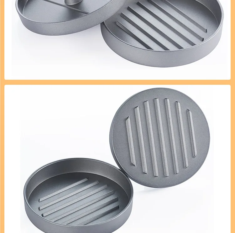 Manual aluminum non-stick hamburger meat die burger billet production, kitchen gadgets