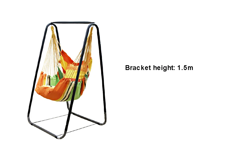 Fashion Hammock Home Balcony Indoor Garden Bedroom Hanging Chair For Child Adult Swinging Single Safety Chair with Bracket 150cm