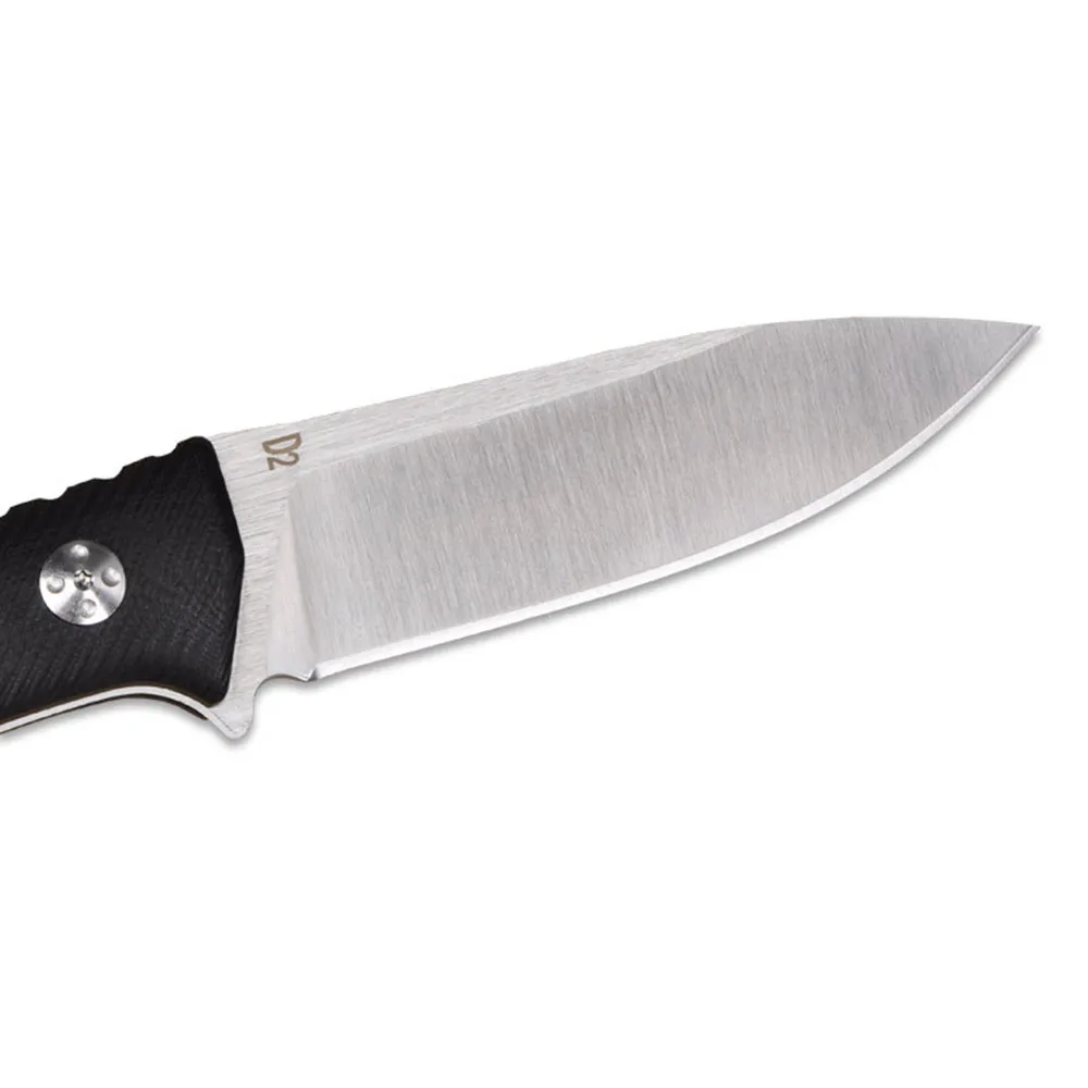Популярный нож с фиксированным лезвием Stonewash D2 лезвие Черная Ручка G10 охотничий
