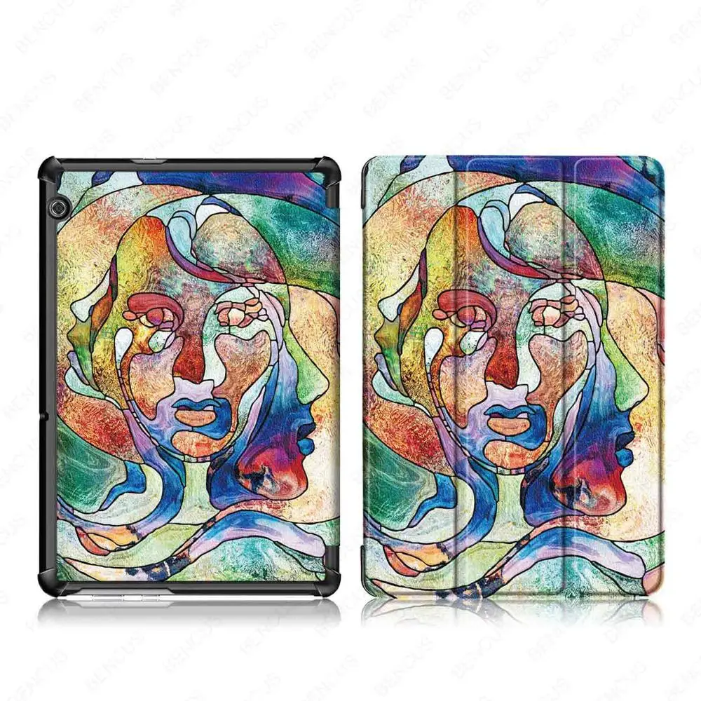 T5-10-CH-DMNL Ультратонкий чехол из искусственной кожи для huawei MediaPad T5 AGS2-W09/L09/L03/W19 10," чехол-подставка для планшета huawei T5 чехол - Цвет: T5-10-CH-DMNL