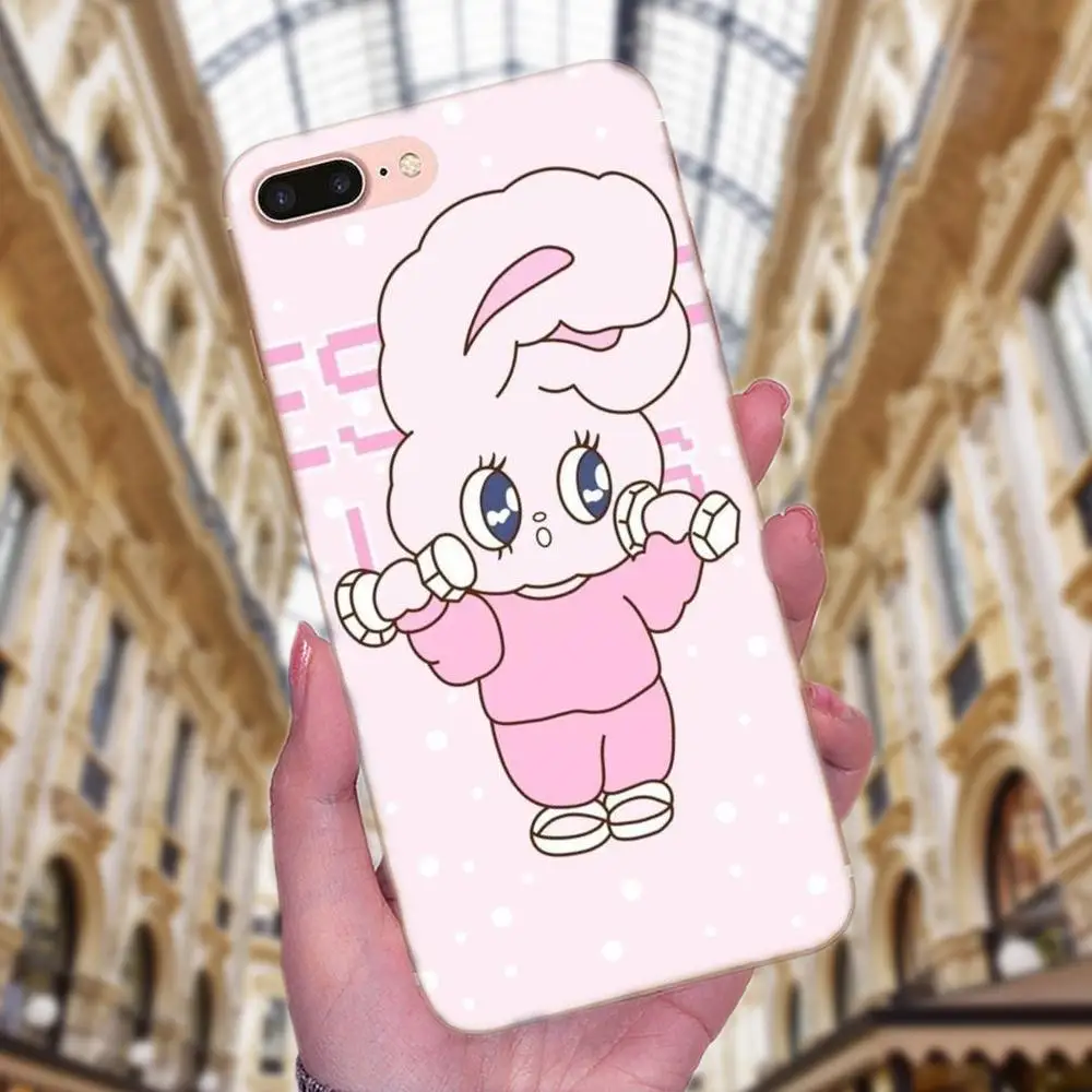 Уникальный роскошный мягкий чехол для телефона розовый корейский Chuu Esther Kim Rabbit