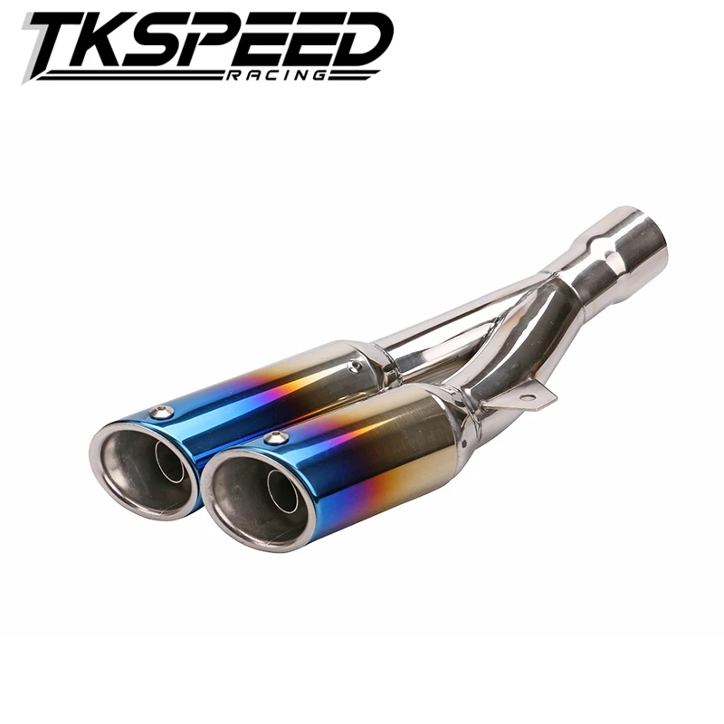 Universal Dual Exhaust Muffler Pipe Slip On For Motorcycle Motocross Supermoto Street Bike Scooter ATV Quad Dirt Off Road | Автомобили и