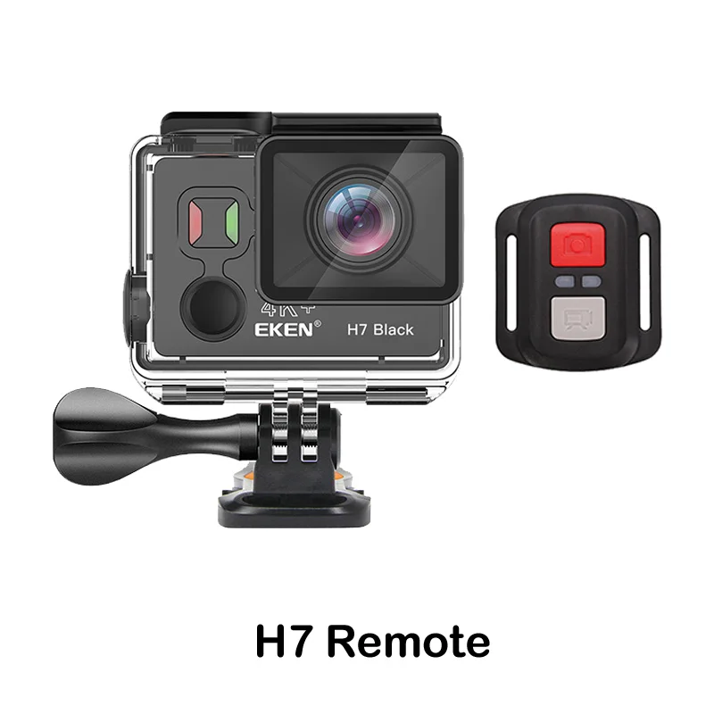 H7 Remote Eken H7 черная Экшн-камера Ultra HD 4K 4 k/30fps для Ambarella A12 14MP Go Водонепроницаемая Wifi Спортивная камера Pro EIS Вращение экрана DV - Цвет: H7 Remote