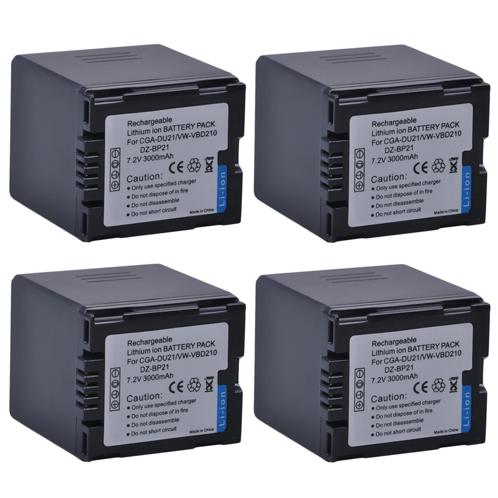 Durapro 4pc CGA DU21 Аккумулятор для Panasonic NV GS330 GS400 GS408 GS500 GS508 MX500 Φ GS120 GS150 GS180 GS320 GS400|cga du21|gs500