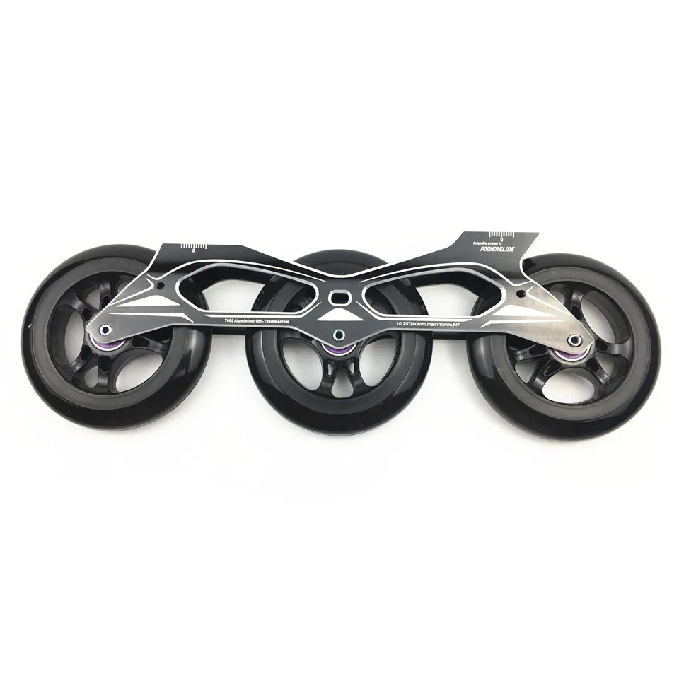 260mm Powerslide Frame& 3* 110 mm 85A Wheels& Bearings for Inline Speed Skating Skates Base for Adult Kids Men Skates DJ68