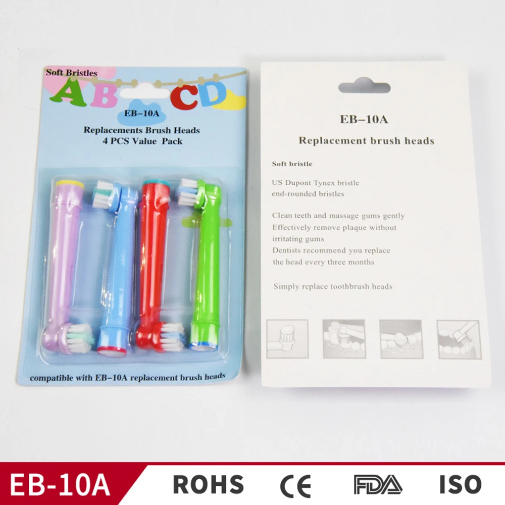 4 шт. упак. сменные головки для детской электрической зубной щетки Oral-B