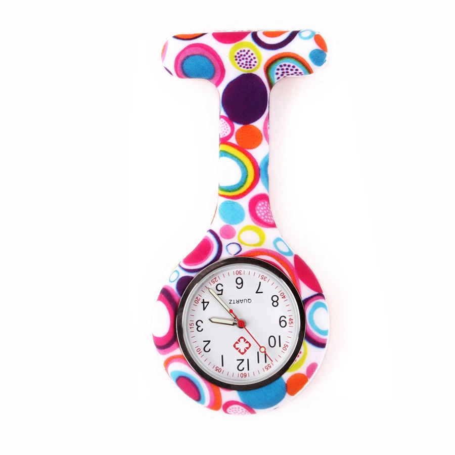 ALK VISION FOB Silicone Nurse Watch Doctor Colorful Pattern Japenese Movt High Quality Hospital Pen Bag Gift - Наручные часы для медсестер ALK VISION FOB из силикона с ярким дизайном, японским механизмом высокого качества, подходят для использования в бол