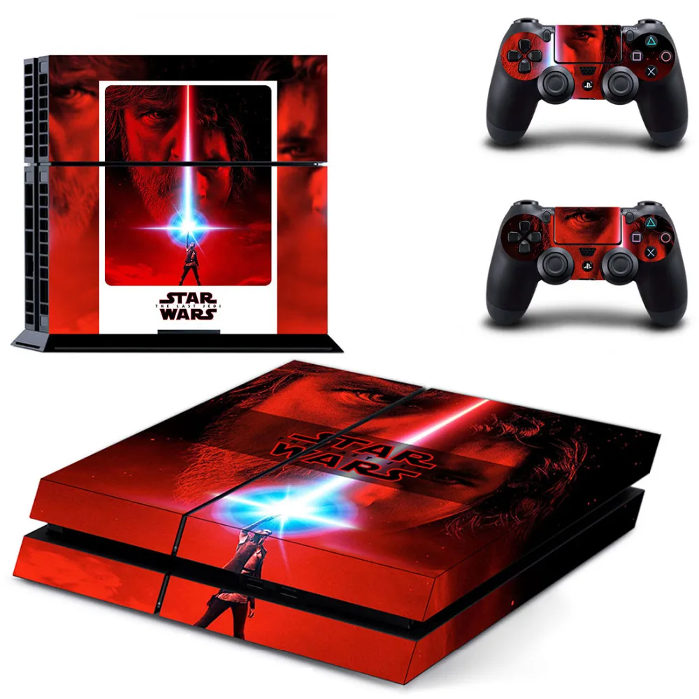 Звездные войны последние джедай наклейка для PS4 наклейка для sony playstation 4 консоли и 2 контроллера наклейка для PS4 виниловая наклейка
