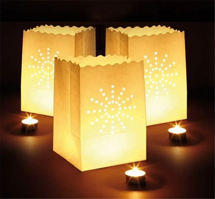 

1500pcs Flame Retardant Paper Candle Bag Luminary paper Bags Lantern for Wedding Party decorations