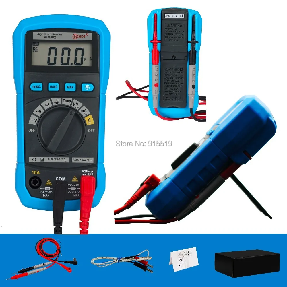 BSIDE ADM02 Auto Ranging Digital Multimeter DMM DC AC Voltage Current Temperature Meter Tester Diode | Инструменты