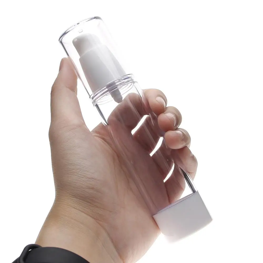 50ml 15 мл/30 мл/50 мл Прозрачный безвоздушный вакуумный насос бутылка туалетные принадлежности контейнер многоразового пластиковый дорожный флакон для косметических средств#225813 - Цвет: 50ml