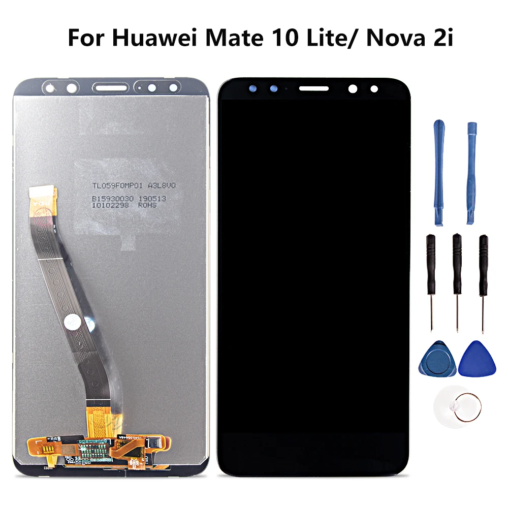 Для huawei Коврики 10 Lite/Novia 2i Сенсорный экран Дисплей, для сборки, запасные части для huawei RNE-L01 RNE-L02 RNE-L03 RNE-L21 RNE-L22