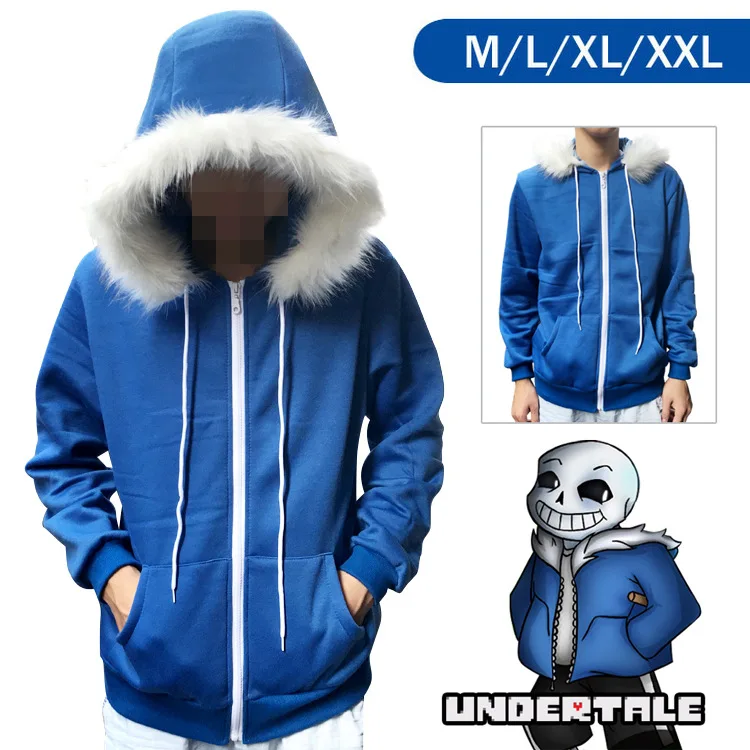 Переживет без куртка с капюшоном Косплэй Sans Undertale Пальто костюм кофты игры