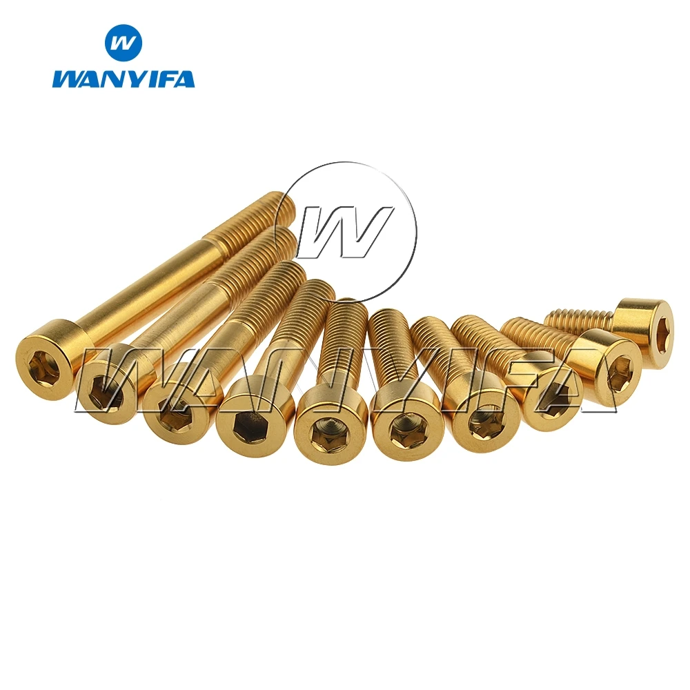 Титановый &quotwanifa&quot Ti M8 X 15 20 25 30 35 мм Шестигранная головка для ключа болты винт