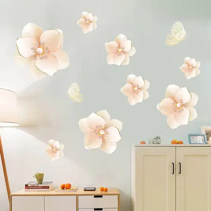 3D цветок 85*130 см украшение для спальни гостиной настенная наклейка сделай сам
