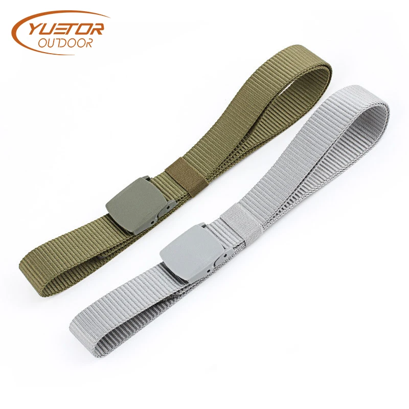 YUETOR OUTDOOR 130CM Length 3.8CM Width Tactical Belts Mens Thicken Nylon Army Belt Plastic Buckle Waitband Military | Спорт и