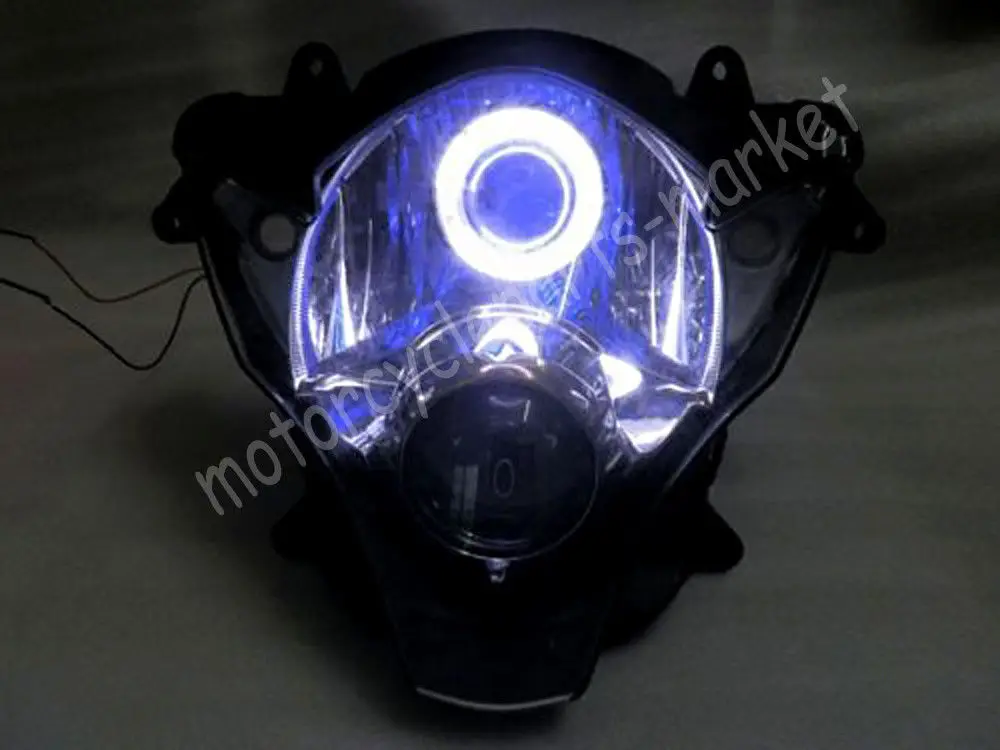Мотоцикл синий Демон глаз белый Ангел HID фара в сборе для Suzuki GSXR 600 750 GSXR600 GSXR750 2006-2007