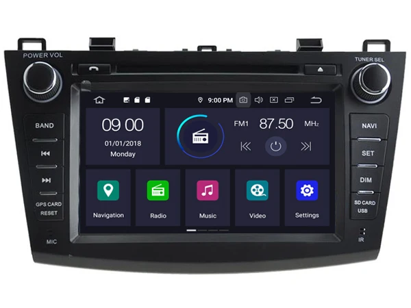 Четырехъядерный Android 9 0 автомобильный dvd плеер для MAZDA 3 (2010 2012) Автомобильный