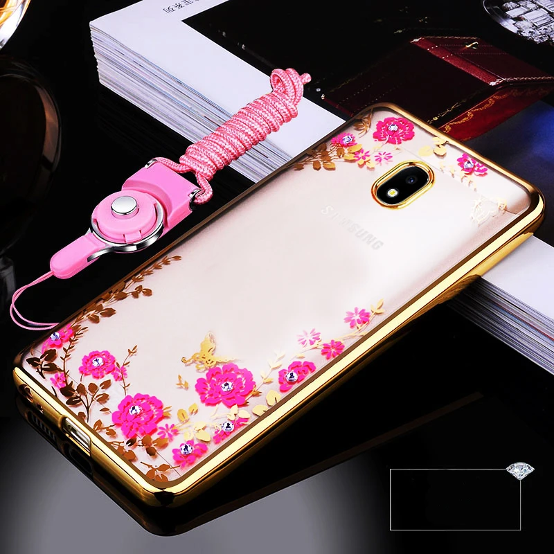 YueTuo etui, coque, чехол, чехол для samsung Galaxy j7 Pro j730 Прозрачный 3d чехол для телефона s задняя крышка Мягкий ТПУ цветочные аксессуары