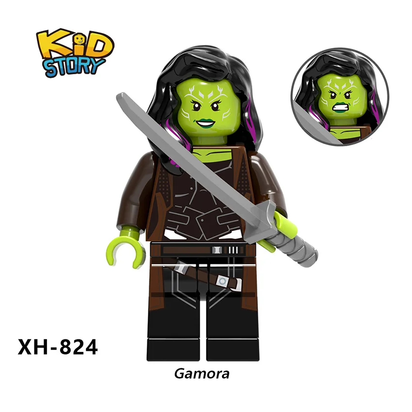 Мини-конструктор с супергероями Marvel Galaxy Guard ракета-Супергерой Gamora Groot deadpour Yondu Batman