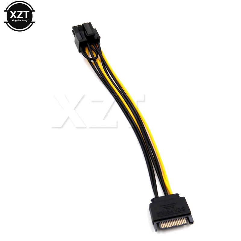 Новый 15-контактный SATA адаптер питания на 6-контактный PCI Express Riser Card Графический