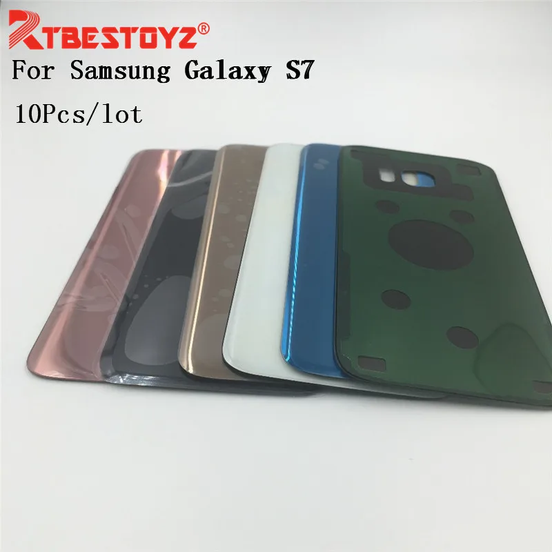 RTBESTOYZ 10 шт./лот задняя крышка батарейного отсека стеклянная корпуса для Samsung Galaxy S7